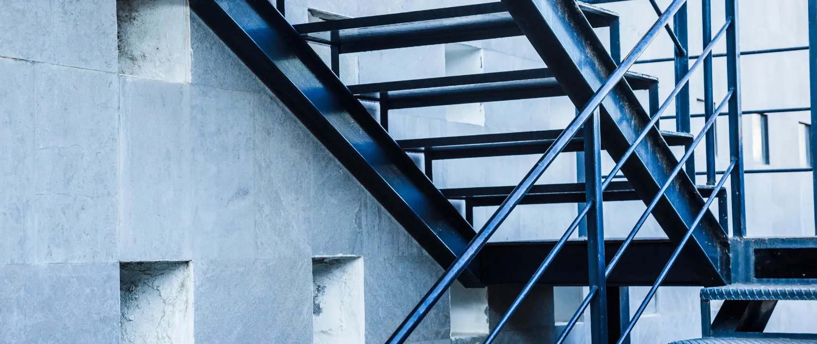 Steel staircase fabrication by fence supplier in dubai