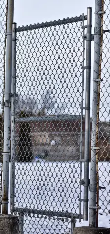 Metal chain-link gate installed by a fencing supplier in the UAE